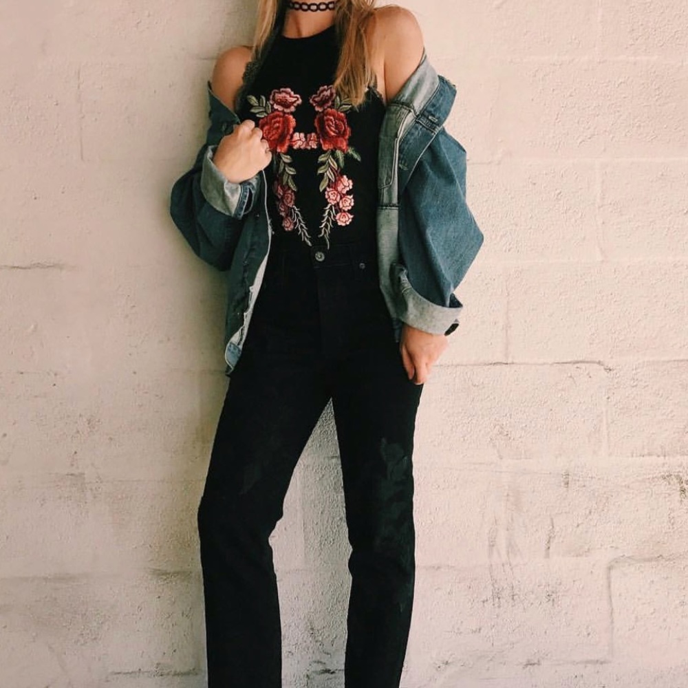 LF Rose Embroidered Bodysuit - Picture 3 of 5
